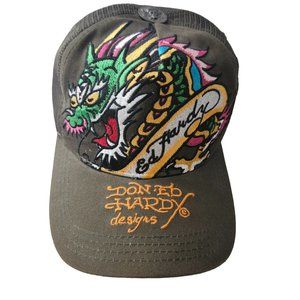 Ed Hardy Vintage Embroidered Snap Back Cap